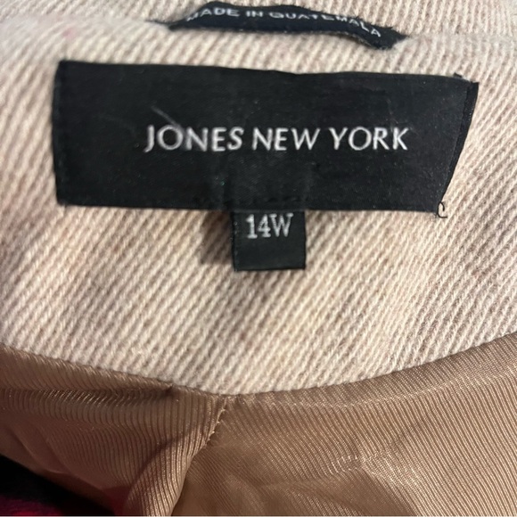 Joan’s New York stand collar coat wool blend with buttons classic style s/14W - Picture 3 of 7